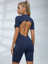 Sexy Backless Zipper Scrunch Bum Romper