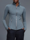 ZASUWA Female Sexy Zipper Pocket Thumbhole Jacket