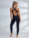 🖤ZASUWA Female  Hollow Out Cross Back Jumpsuit