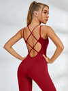 Sexy Cross Back Flare Jumpsuit