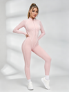 Sexy ärmelloser Overall mit Reißverschluss und Kontraststreifen