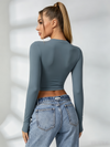 Quick-dry Round Collar Long Sleeves