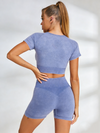 ZASUWA Female New Matte Washed Seamless Yoga Clothing Suit