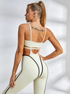 Cutout Ribbed Active  Dress With Contrast Piping
