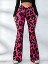 ZASUWA Female V-shaped Waist Contrast Color Leopard Print Flare Leggings