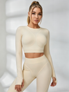 Gather-breasts Thumbhole Long Sleeves