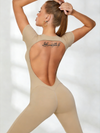 ZASUWA Female Sexy Backless U Collar Jumpsuit