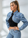 Feamle Denim Cropped Jacket