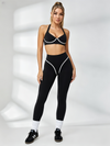 Stripes Backless Push-Up High-rise Tracksuit