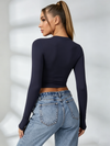 Quick-dry Round Collar Long Sleeves
