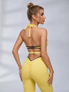 Sexy Contrast Color Stripe Hollow Out Jumpsuit