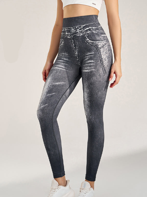 Denim Hip-lift High-waisted Leggings