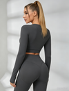 Gather-breasts Thumbhole Long Sleeves