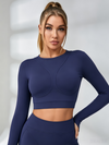 Gather-breasts Thumbhole Long Sleeves