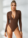 Zipper Long Sleeves Bodysuit