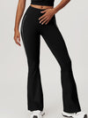ZASUWA Female Flare Hip-lift High-waisted Split Pants