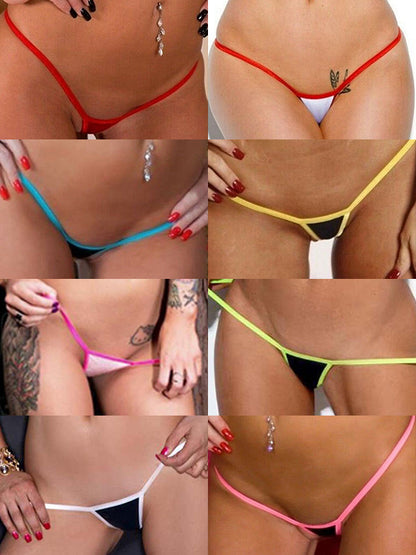 Contrast Color T-back Panties