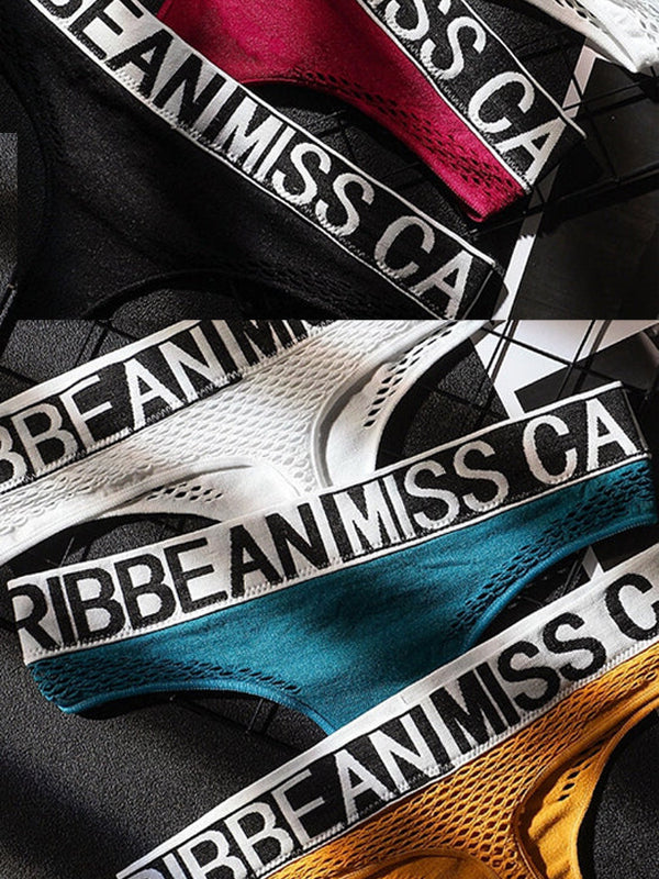 Letter Print Net Underwear