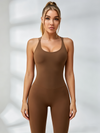 Cross Back Scrunch Bum Quick-dry Jumpsuit