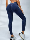 ZASUWA Female V-shaped Waist Ribbed High-waisted Hip-lift Scrunch Bum Leggings