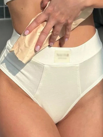 High-waisted Solid Color Panties