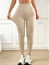 ZASUWA Female V-shaped Waist Ribbed High-waisted Hip-lift Scrunch Bum Leggings