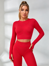 Gather-breasts Thumbhole Long Sleeves
