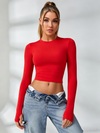 Quick-dry Round Collar Long Sleeves