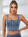 Denim Button Tank