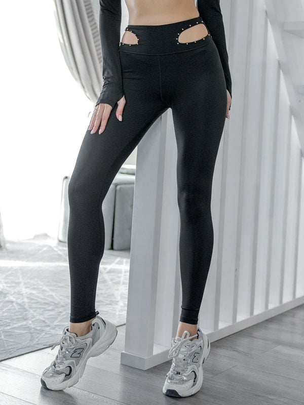 Rivet Cross Cutout rückenfreier Trainingsanzug X ANECHKAANNN ⭐