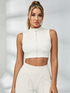 Super stylish & sexy Tanktop mit Ziernaht und Reißverschluss