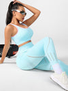 ZASUWA Female Contrast Color Fishnet Elastic Tight Tracksuit