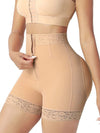 ZASUWA Female Lace Zipper Push Up Design Corset Shapewear Shorts