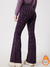 ZASUWA Female Fleece Leopard Print Flare Leggings
