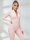 Sexy Backless Zipper Scrunch Bum Jumpsuit