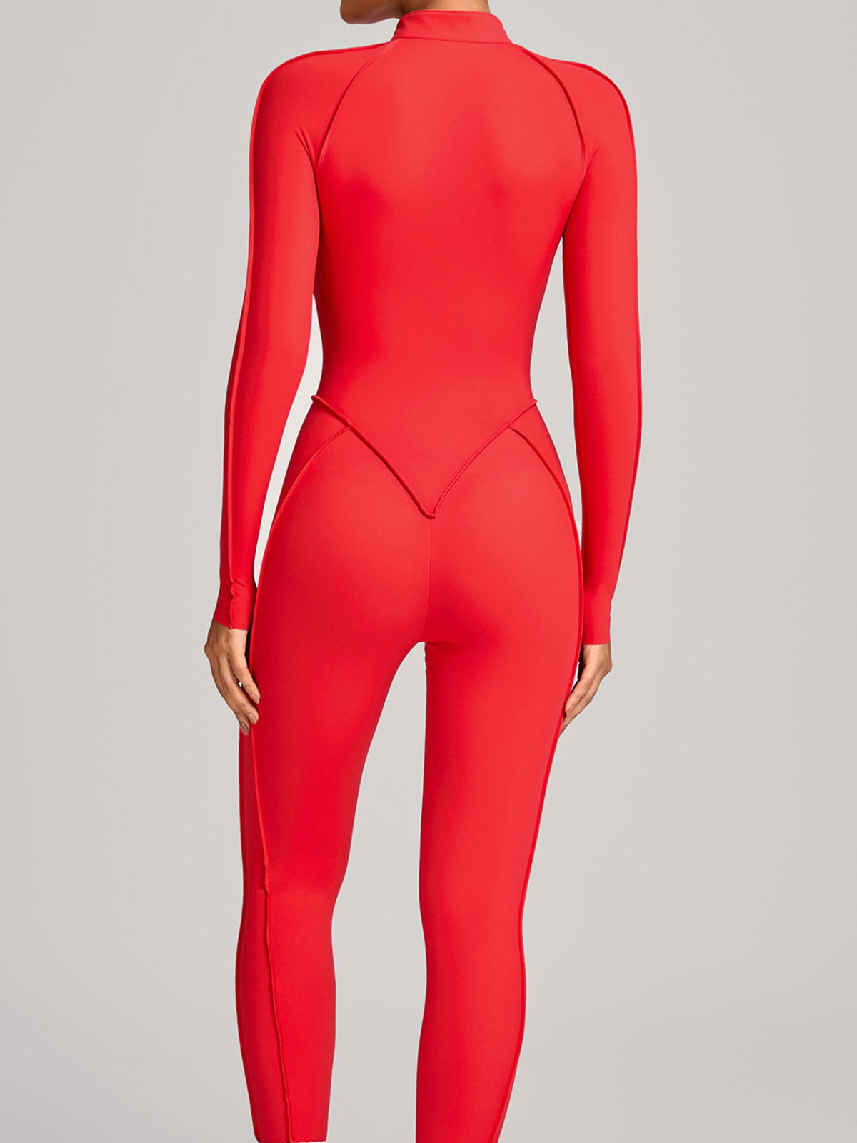 Sexy Zipper Stitch Performance Jumpsuit