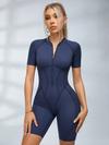 Sexy Backless Zipper Scrunch Bum Romper