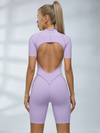 Sexy Backless Zipper Scrunch Bum Romper