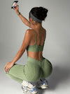ZASUWA Female V-shaped Waist Ribbed Push Up Design Scrunch Bum Hip-lift Tracksuit