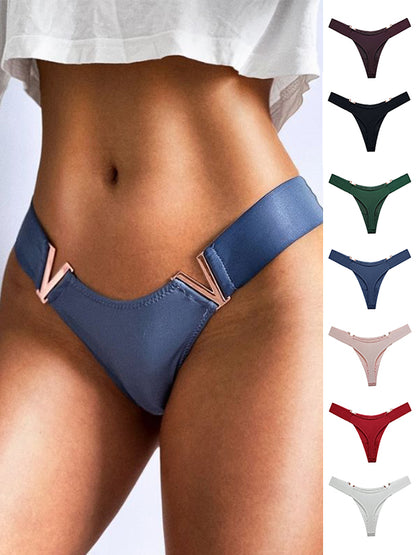 V Letter Solid Color Underwear