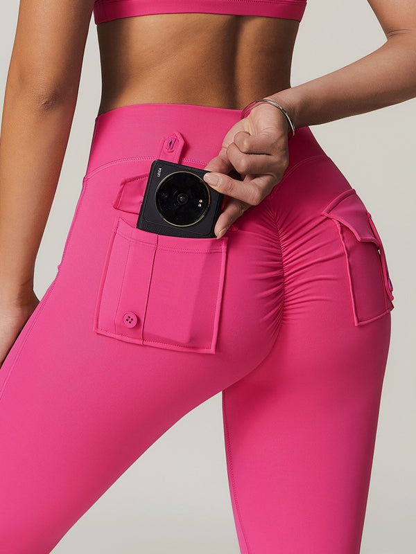 Cargo-Leggings mit Tasche und Scrunch-Po