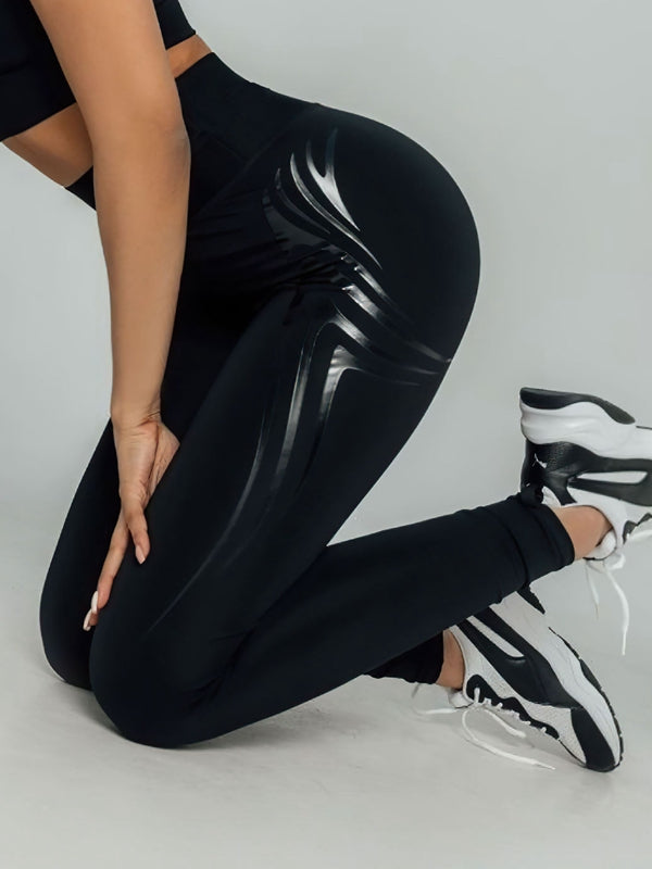 Leggings mit Kontrastfarben-Print