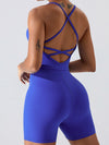 ZASUWA Female Sexy Cross Back Hip-lift Romper