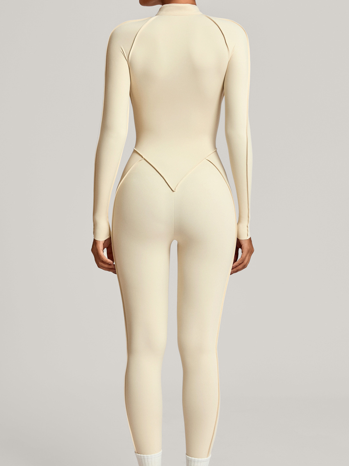 Sexy Zipper Stitch Performance Jumpsuit