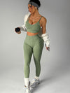 ZASUWA Female V-shaped Waist Ribbed Push Up Design Scrunch Bum Hip-lift Tracksuit