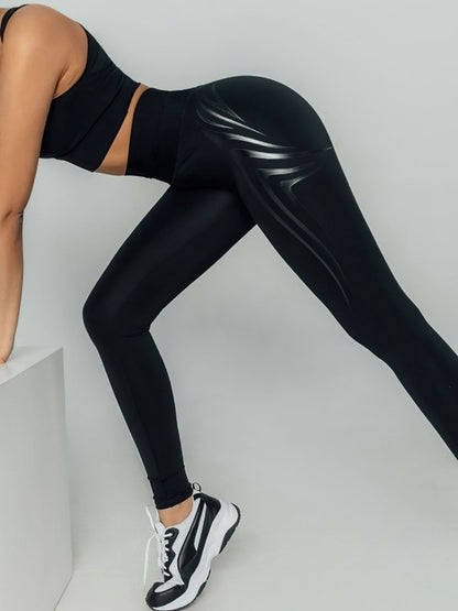 Leggings mit Kontrastfarben-Print