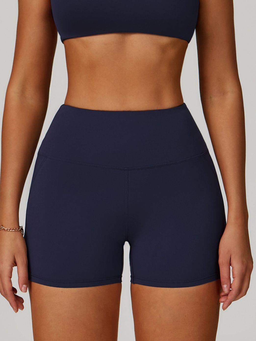 Cross Back V-neck with Chest Pads Quick Dry Push Up Design Short Tracksuit