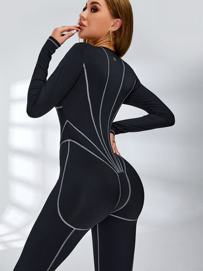 Tummy Control Zipper Hip-lift Jumpsuit