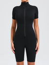 ZASUWA Female Zipper Stand Collar Romper