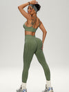 ZASUWA Female V-shaped Waist Ribbed Push Up Design Scrunch Bum Hip-lift Tracksuit